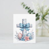 花のクロス コケッティー イエス 弓 キリスト教 招待状 (スタンド正面)