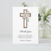 花のクロス 洗礼 サンキューカード (スタンド正面)
