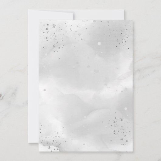 花のクロス 洗礼 招待状 (裏面)