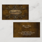 花のグランジなデザインの名刺 名刺 (正面/裏面)