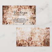 花のグランジな名刺 名刺 (正面/裏面)