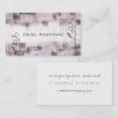 花のグランジな紫色及び薄紫 名刺 (正面/裏面)