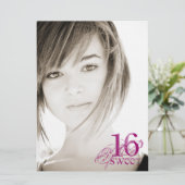 花のグランジ-写真の菓子16の招待状 招待状 (スタンド正面)