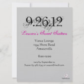 花のグランジ-写真の菓子16の招待状 招待状 (裏面)