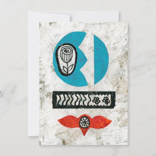 花のグリーティングカードを持ってきた カード (正面)