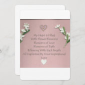 花のグリーティングカード (正面/裏面)