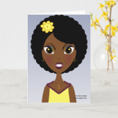 花のグリーティングカード カード (黄色い花)