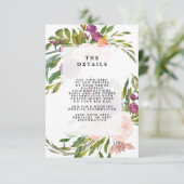 花のグリーンウェディングの詳細情報カード エンクロージャーカード (スタンド正面)