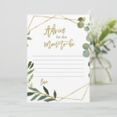 花のグリーンカード　ママへのアドバイス 招待状 (スタンド正面)