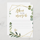 花のグリーンカード　ママへのアドバイス 招待状 (正面/裏面)