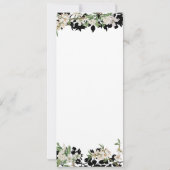 花のグリーン・セーブ・ザ・デート 招待状 (裏面)