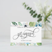 花のグリーン, プロポーズしました, 結婚します 案内ポストカード (スタンド正面)