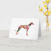 花のグレイハウンドの空白のなカード カード (黄色い花)