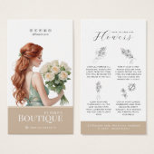 花のケア用タグ フロリスト カード (正面&裏面)