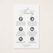 花のケア用ハンギングタグ フローリスト カード ロゴ付き (裏面)