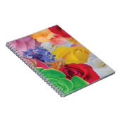 花のコラージュ-螺線形ノート ノートブック (右側)