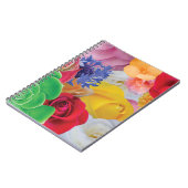 花のコラージュ-螺線形ノート ノートブック (左側)