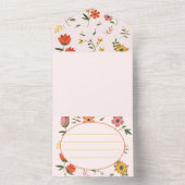 花のコレクション オールインワン招待状 (内側)