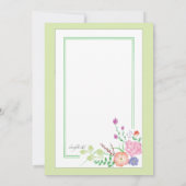 花のコーナー招待状 招待状 (裏面)