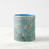花のゴッホの枝アーモンドの花の自然 ツートーンマグカップ (中央)