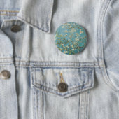 花のゴッホの枝アーモンドの花の自然 缶バッジ (インサイチュ)