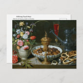 花のゴブレットを持つ静かな生活Clara Peeters Po ポストカード (正面/裏面)