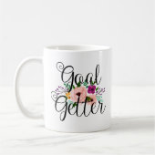 花のゴールのゲッターのマグ コーヒーマグカップ (左)