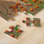 花のゴールデンレトリバー ジグソーパズル (側面)