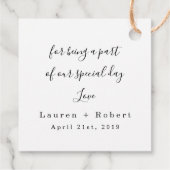 花のゴールドとピンクのラベル、ボヘミア、ラスティック フェイバータグ (裏面)