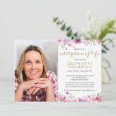 花のゴールドスクリプト お別れの会 生前葬 招待状 (スタンド正面)