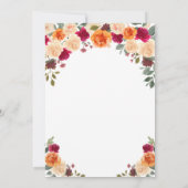 花のゴールドティアラのキンセアニエラ 招待状 (裏面)