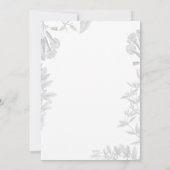 花のゴールドフォト40歳の誕生日パーティー 招待状 (裏面)