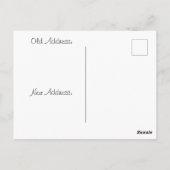 花のゴールドフレーム 新しい住所 ポストカード (裏面)