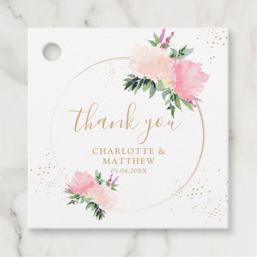 花のゴールド サンクス フェイバータグ (正面)