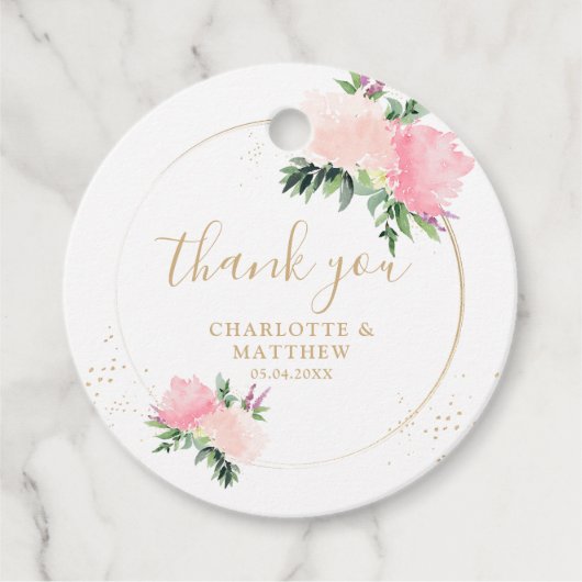 花のゴールド サンクス フェイバータグ (正面)