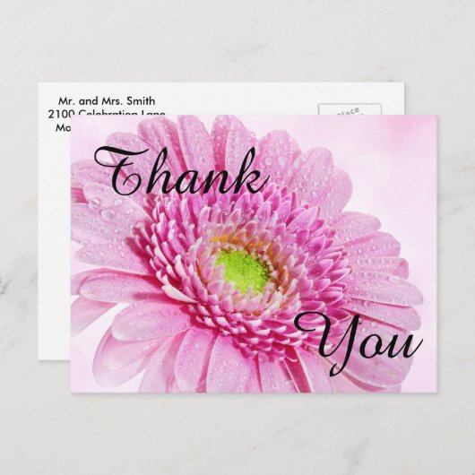 花のサンキューカード ポストカード (正面/裏面)