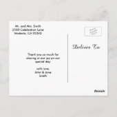 花のサンキューカード ポストカード (裏面)