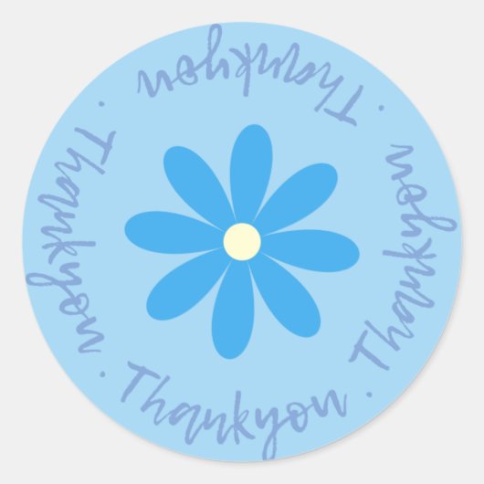 花のサンキューシール付き ラウンドシール (正面)