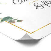 花のサンフラワー ユーカリのクラフト カードとギフト ポスター (角)