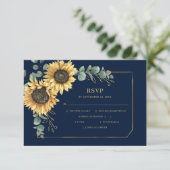 花のサンフラワー ユーカリ グロメトリック 出欠カード (スタンド正面)