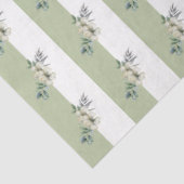 花のサージグリーンタンストライプ 薄葉紙 (詳細)