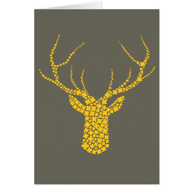 花のシカの枝角 (正面)