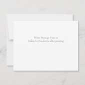 花のシカの森林リースのシャワーはノート感謝していしています サンキューカード (裏面)