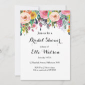 花のシックなブライダルシャワーの招待状 招待状 (正面)