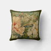 花のシャクヤクのヴィンテージのビクトリアンな枕投球 クッション (裏面)