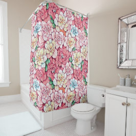 花のシャワーカーテン シャワーカーテン