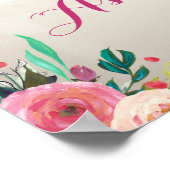 花のシャワー写真の問題 ポスター (角)