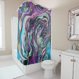 花のシャワー・カーテン シャワーカーテン