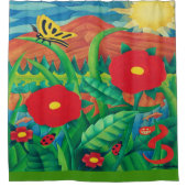 花のシャワー・カーテン シャワーカーテン (正面)