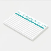 花のショッピング・リスト-並べられたw.のカスタムのタイトル ポストイット (アングル)